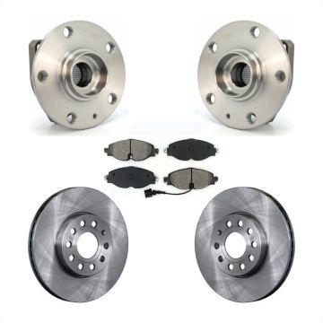Front Hub Bearing Assembly Disc Brake Rotor Pad Kit For Volkswagen Golf SportWagen e-Golf KBB-105691