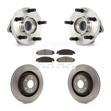 Front Hub Bearing Assembly Brake Rotor And Pad Kit For Chrysler 200 Dodge Avenger Caliber KBB-105694