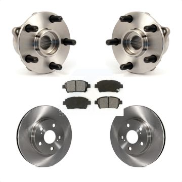 Front Hub Bearing Assembly Disc Brake Rotors And Pads Kit For 2004-2009 Toyota Prius KBB-105697