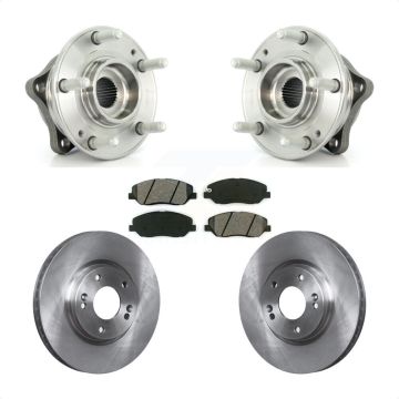 Front Hub Bearing Assembly Disc Brake Rotors And Pads Kit For 2007-2009 Hyundai Santa Fe KBB-105698