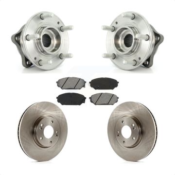 Front Hub Bearing Assembly Disc Brake Rotors And Pads Kit For 2007-2012 Hyundai Veracruz KBB-105699