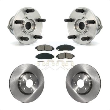 Front Hub Bearing Assembly Disc Brake Rotors And Pads Kit For Honda Pilot Acura MDX ZDX KBB-105704