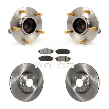 Front Hub Bearing Assembly Disc Brake Rotors And Pads Kit For INFINITI G35 Nissan 350Z KBB-105706