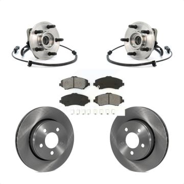 Front Hub Bearing Assembly Disc Brake Rotors And Pads Kit For Jeep Liberty Dodge Nitro KBB-105708