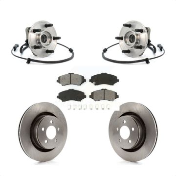 Front Hub Bearing Assembly Disc Brake Rotors And Pads Kit For Jeep Liberty Dodge Nitro KBB-105709