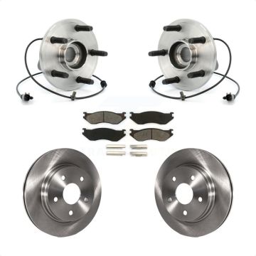 Front Hub Bearing Assembly Disc Brake Rotors And Pads Kit For 2006 Dodge Durango KBB-105711