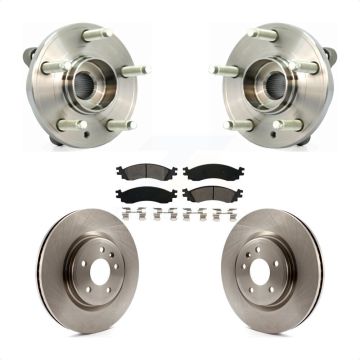 Front Hub Bearing Assembly Disc Brake Rotors And Pads Kit For 2010-2012 Ford Taurus SHO KBB-105718