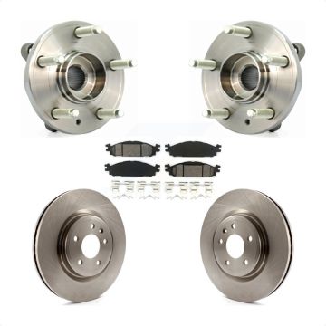 Front Hub Bearing Assembly Disc Brake Rotor Pads Kit For Ford Flex Taurus Lincoln MKT MKS KBB-105720