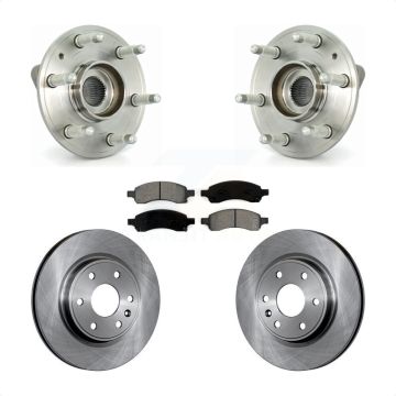 Front Hub Bearing Brake Rotor And Pad Kit For GMC Acadia Buick Enclave Chevrolet Traverse KBB-105723