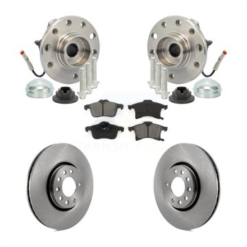 Front Hub Bearing Assembly Disc Brake Rotors And Pads Kit For 2008-2009 Saturn Astra KBB-105733