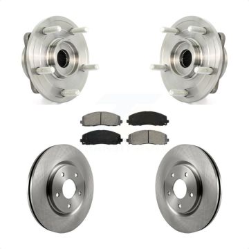 Front Hub Bearing Assembly Disc Brake Rotors And Semi-Metallic Pads Kit For Dodge Journey KBB-105736