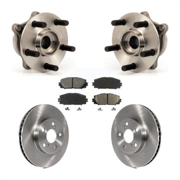 Front Hub Bearing Assembly Disc Brake Rotor Pad Kit For Toyota Prius Lexus CT200h Plug-In KBB-105737