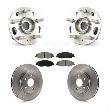 Front Hub Bearing Brake Rotor And Pad Kit For 2014 Cadillac CTS Without Heavy Duty Brakes KBB-105742