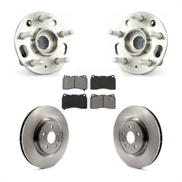 Front Hub Bearing Disc Brake Rotor Pad Kit For 2012-2013 Buick Regal With Brembo Calipers KBB-105744