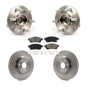Front Hub Bearing Assembly Disc Brake Rotors And Pads Kit For Cadillac SRX Saab 9-4X KBB-105746