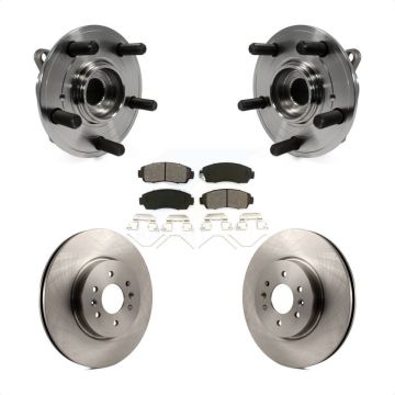 Front Hub Bearing Assembly Disc Brake Rotors And Pads Kit For 2011-2014 Honda Odyssey KBB-105748