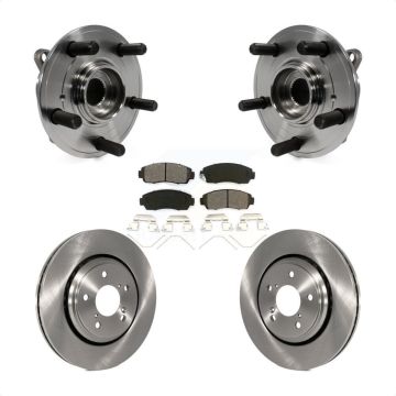Front Hub Bearing Assembly Disc Brake Rotors And Pads Kit For 2015-2017 Honda Odyssey KBB-105749