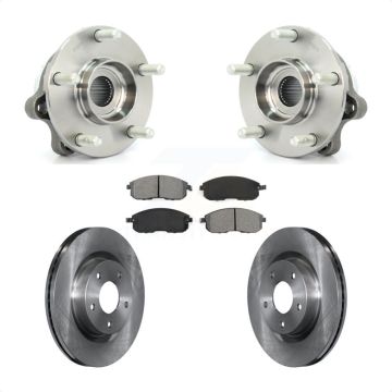 Front Hub Bearing Assembly Disc Brake Rotors And Semi-Metallic Pads Kit For Nissan Altima KBB-105750