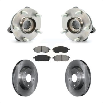 Front Hub Bearing Assembly Disc Brake Rotors And Semi-Metallic Pads Kit For Nissan Altima KBB-105754