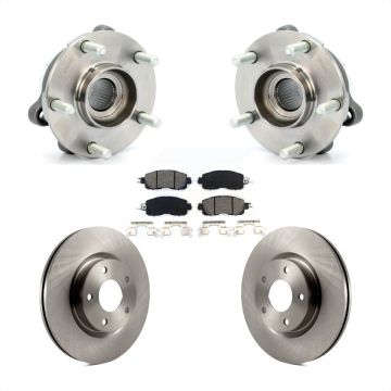 Front Hub Bearing Assembly Disc Brake Rotors And Semi-Metallic Pads Kit For Nissan Altima KBB-105758