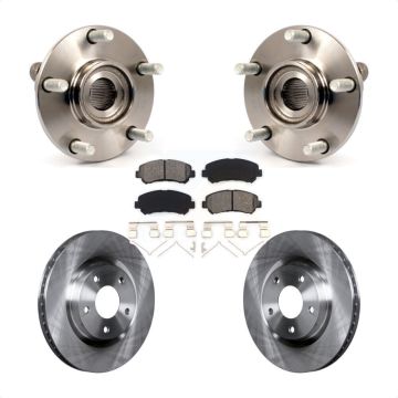 Front Hub Bearing Assembly Disc Brake Rotors And Pads Kit For Nissan Rogue Select KBB-105760