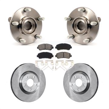 Front Hub Bearing Brake Rotor & Pad Kit For 2007-2012 Nissan Sentra SE-R Spec V with 2.5L KBB-105762