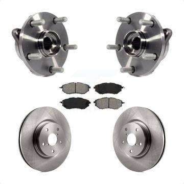 Front Hub Bearing Assembly Brake Rotor & Pad Kit For Subaru Outback WRX Legacy B9 Tribeca KBB-105767