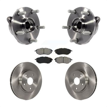 Front Hub Bearing Assembly Disc Brake Rotors And Pads Kit For 2015 Subaru Legacy 2.5L KBB-105768