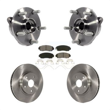 Front Hub Bearing Assembly Disc Brake Rotor And Pads Kit For 2016-2019 Subaru Legacy 2.5L KBB-105769
