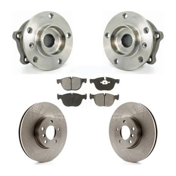 Front Hub Bearing Assembly Disc Brake Rotors And Semi-Metallic Pads Kit For BMW X5 X6 KBB-105770
