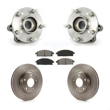 Front Hub Bearing Assembly Disc Brake Rotors And Pads Kit For 2004-2009 Nissan Quest KBB-105778