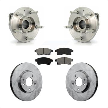 Front Hub Bearing Assembly Disc Brake Rotors And Pads Kit For 2012-2013 Buick Verano KBB-105784