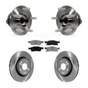 Front Hub Bearing Assembly Disc Brake Rotor Pad Kit For Jeep Grand Cherokee Dodge Durango KBB-105787