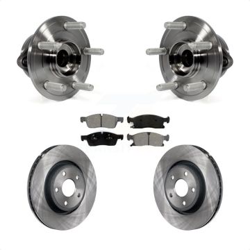 Front Hub Bearing Assembly Brake Rotor & Pad Kit For Jeep Grand Cherokee Dodge Durango WK KBB-105788