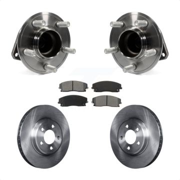 Front Hub Bearing Assembly Brake Rotor Pads Kit For Dodge Charger Chrysler 300 Challenger KBB-105789