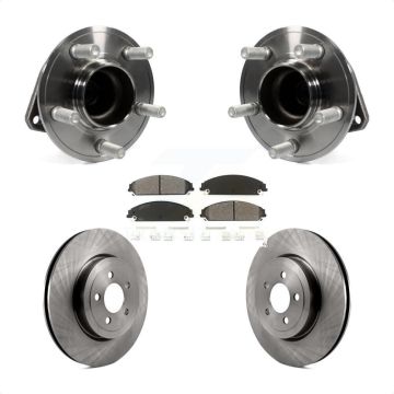Front Hub Bearing Assembly Brake Rotor Pads Kit For Dodge Charger Chrysler 300 Challenger KBB-105790