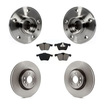 Front Hub Bearing Assembly Disc Brake Rotors And Pads Kit For Volvo XC70 S60 V60 S80 V70 KBB-105794