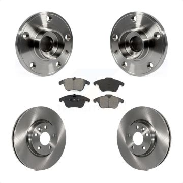 Front Hub Bearing Assembly Disc Brake Rotors And Pads Kit For Volvo XC70 S60 V60 S80 V70 KBB-105796