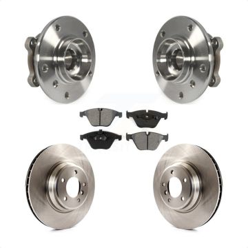 Front Hub Bearing Assembly Disc Brake Rotor & Pads Kit For 2013 BMW X1 xDrive35i with AWD KBB-105799