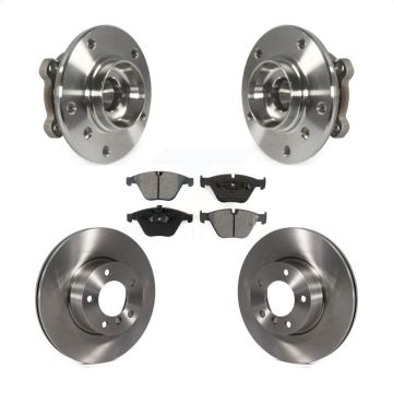 Front Hub Bearing Assembly Brake Rotor & Pads Kit For 2013-2015 BMW X1 xDrive28i with AWD KBB-105800