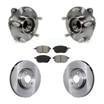 Front Hub Bearing Assembly Disc Brake Rotors And Pads Kit For INFINITI FX35 RWD KBB-105801