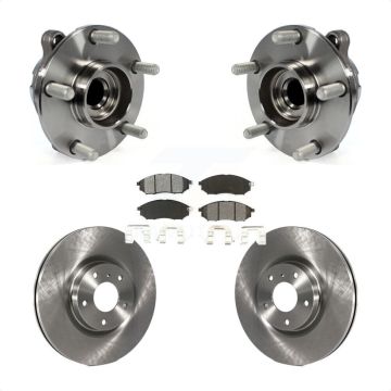 Front Hub Bearing Brake Rotor Pad Kit For INFINITI EX35 Nissan 370Z G35 QX50 QX70 M35 M37 KBB-105803