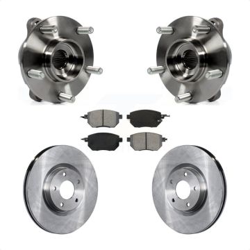 Front Hub Bearing Assembly Disc Brake Rotors And Pads Kit For INFINITI FX35 FX45 KBB-105809