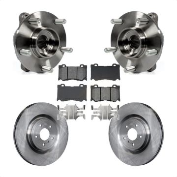 Front Hub Bearing Brake Rotor And Pad Kit For INFINITI Q50 Q60 M37 FX50 QX70 Q70 Q70L M56 KBB-105813