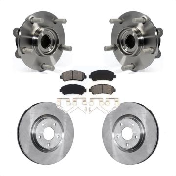 Front Hub Bearing Assembly Disc Brake Rotor & Pads Kit For 2014-2017 Nissan Juke Nismo RS KBB-105815