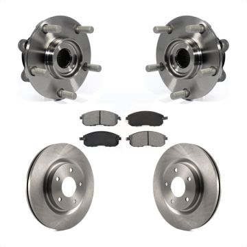 Front Hub Bearing Assembly Disc Brake Rotors And Semi-Metallic Pads Kit For Nissan Juke KBB-105816