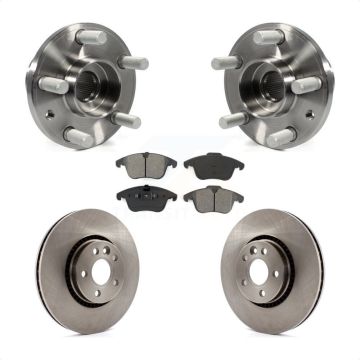 Front Hub Bearing Assembly Disc Brake Rotors And Pads Kit For 2008-2015 Land Rover LR2 KBB-105818