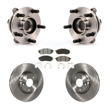 Front Hub Bearing Assembly Disc Brake Rotors And Semi-Metallic Pads Kit For Nissan Murano KBB-105819