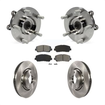 Front Hub Bearing Assembly Disc Brake Rotors And Semi-Metallic Pads Kit For Mazda CX-5 KBB-105825