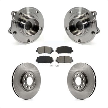 Front Hub Bearing Assembly Disc Brake Rotors And Pads Kit For Chrysler 200 Dodge Dart KBB-105826